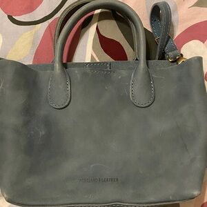 Portland Leather Slate Blue Tote Bag